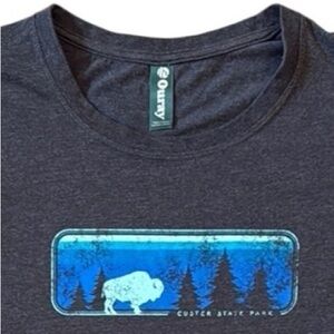 Ouray Women’s Custer State Park Bison Short Sleeve T-Shirt Dark Heather Gray XL